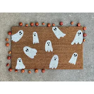 Ghost Coir Doormat -  Halloween Doormat - Spooky Doormat - 18x30 Spooky Ghost Doormat - Simple Ghost Doormat - Cute Ghost Doormat