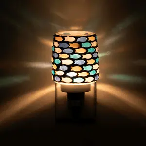 Scentsy Warmer Sea Fish with 2 Wax Bars, Colorful Pattern, Warm Glowing Design
