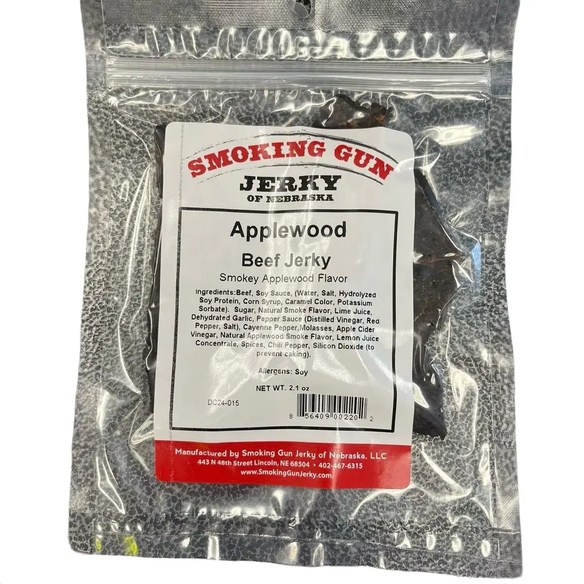 Smoking Gun Jerky of Nebraska Apple Wood Smoked Beef Jerky, Bold and Robust Flavors, Sweet and Tangy Taste