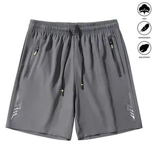 Men’s lightweight casual shorts — elastic waistband paired with an adjustable drawstring, side pockets, breathable fabric; suitable for basketball, running, the beach, and outdoor sports—sports shorts, fitness gear, regular fit, comfortable and form-fitti