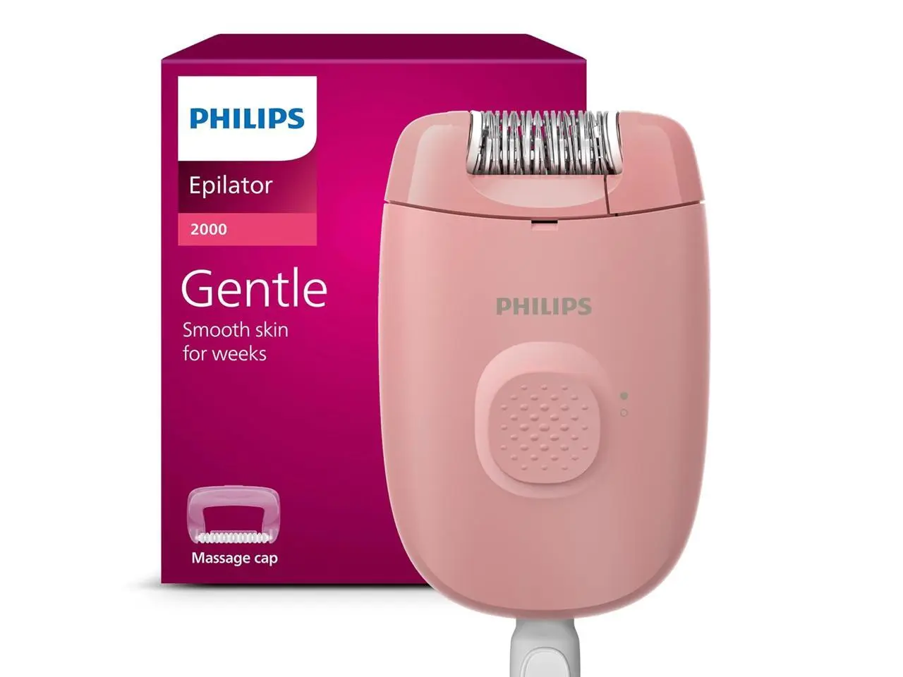 Philips Compact Hair Removal Epilator Series 2000 for Women - Corded with 1 Accessory (BRE227/00)