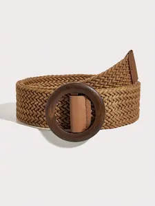 Women's Stretchable PP Braided Waist Belt, Textured Belt, Stylish Belts, Perfect for Coats, Dresses, and Casual, Ideal for Beach Walks and Valentine's Day