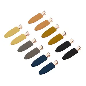 12 pieces No Bend Hair Clips, No Crease Curl Pin Clips for Makeup Application，2022 style, non-slip.Hair won't get caught between plastic attached to metal