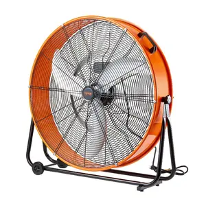 VEVOR Drum Fan, 24 Inch High Velocity Industrial Shop Fan, Heavy Duty Commercial Use 3 - Speed 8600CFM, 360Adjustable Tilting Industrial Floor Fan for Warehouse, Workshop, Factory, Basement