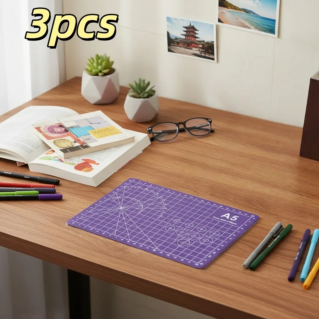 Heavy-Duty PVC Cutting Mat with Grid Lines - Non-Slip Crafting Board, Sturdy Sewing & Quilting Suitable for Beginners & Professional Crafters - Easy-Clean Surface for Fabric, Paper, Cardstock Accessory
