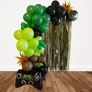 Video Game Balloon Arch - Balloon Garland Kit  MineCraft TMNT Level Up Epic   No Helium Required Balloons Leaf Adventure