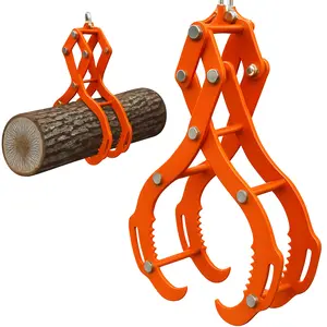 28" Log Tongs, 4 Claw Log Grabber Eagle Claw Design Skidding Tongs Logging Tools for Tractors, Trucks, ATVs, Forklifts