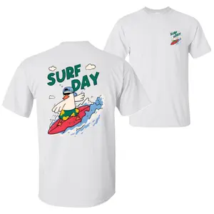 Surf Day Goose T-Shirt, Coastal Beach Lifestyle Graphic Tee, Soft Cotton Blend Ocean Apparel, Casual Surf Shirt for Men & Women, Summer Coastal Gift #   men premium quality