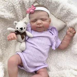 Reborn Baby Dolls 18 Inch Realistic Newborn Soft Weighted Cloth Body Adorable Sleeping Dolls Real Life Doll with Accessories for 3+ Year Old Gifts, Pretend Play, Collection