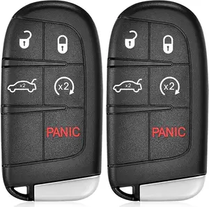 2 Pack Key Fob for Chrysler 300: 5-Button Key Fob Replacement for Charger 2011-2018, Challenger 2015-2018, Dart 2014-2016, M3N-40821302 56046759AF 56046759AA, 433 Mhz