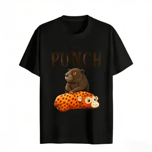 Cute Animal Design Women's T-Shirt Punch Graphic Summer Casual Wear Gift For Friends And Family