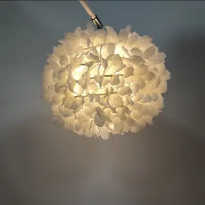 Round Fabric Flower Lampshade, Eternal Floral Design, Perfect for Bedroom Dining Room Wedding Decor, Indoor Lighting, Not Includes Light Body Bulb Accessories