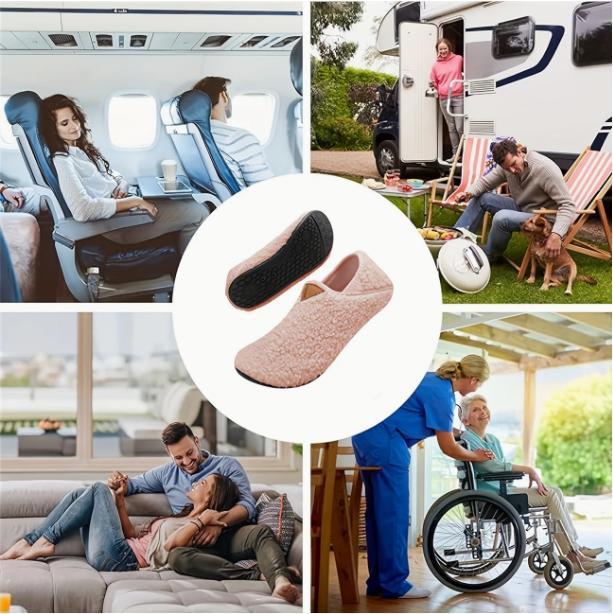 Cozy Furry Indoor House Slippers Unisex - Slip-on Barefoot Design, Comfy Soft Warm Non-Slip Shoes Ideal for Home Bedroom Relaxation Travel Yoga Activities Socks Footwear