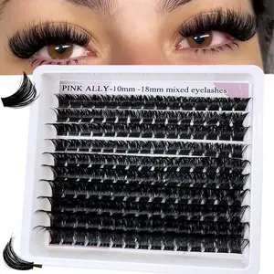 DIY Eyelash Extensions 100D/120D/150D/180D, Dense D Curl Mixed Lengths, Reusable Artificial Mink Lashes for Daily & Party Use, DIY Volume Focused Lashes, Cosmetic Eyelash Extension