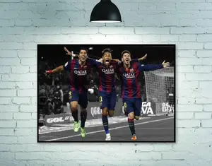 Lionel Messi Poster, Luis Suárez Poster, Neymar Jr Poster, Football Poster, room decoration Home Decoration Poster Print No Frameless