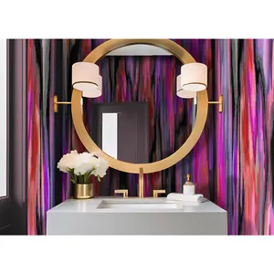 "Glamour" Wallpaper | Purple, magenta, Black Design | Oversized Wall Mural By Vivian Ferne |