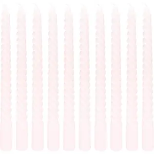 10 Inch 10 Pack Soft Baby Pink Spiral Taper Candle Set, Long Candles Dripless Unscented Candlesticks for Dinner Shower Party Brithday Wedding Engagement Party Valentine's and Home Decor