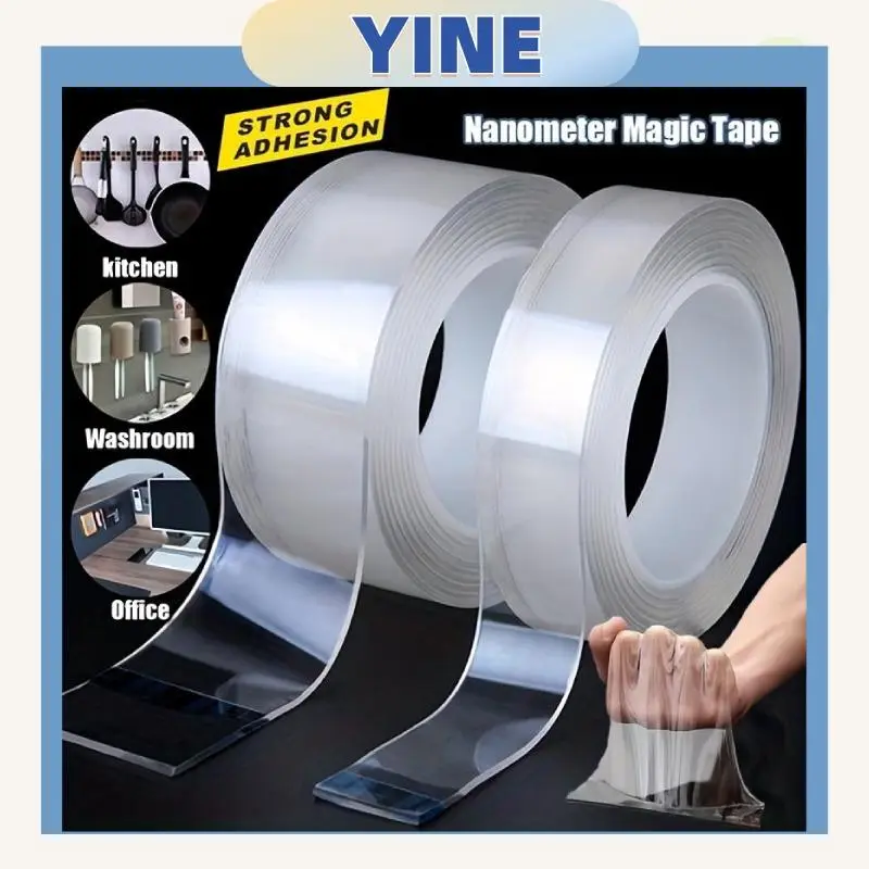 Nano Double-Sided Adhesive High Viscosity Traceless Hook Adhesive Acrylic Double-Sided Adhesive Transparent Magic Tape Waterproof Nano Adhesive Easy T