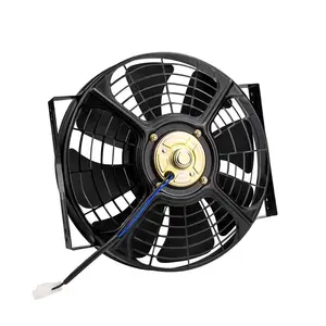 12V 24V Universal 10 inch Radiator Fan Slim Radiator Electric Cooling Fan A/C AC Auto Air Conditioning Truck Car Vehicle