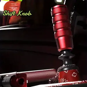 Auto Accessories 95MM Gear Shift Knob Aluminum Non-Slip Shift Gear Knob Knurled Shifter Lever Knob