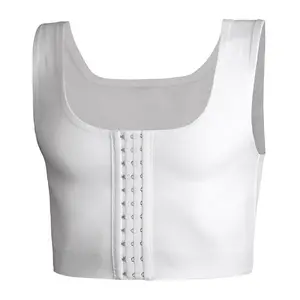 Men's Compression Vest with Hooks – Abdominal Shaping Underwear, Chest Control Shapewear & Binder