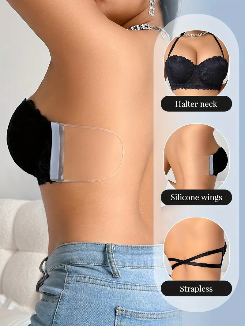 navy blue dress for baby girl Strapless Backless Clear Back Bra with Transparent Straps Plus Size main image 1