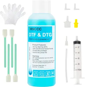 Powerful Printhead Cleaning Kit for All DTF DTG Printers 100ML Cleaning Solution for Direct Transfer Film Printers ET-8550 XP-15000 L1800