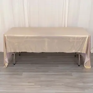 Sequin Dots Polyester Rectangle Tablecloth 60"x126" Blush Shimmer - Wrinkle Free & Sparkling Table Cover