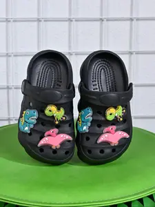 Summer New Pure Color Holey Shoes, Glow-In-The-Dark Dinosaur Decor, Comfortable Anti-Slip Lightweight Breathable Sandals for Kids, Toddler Summer Shoes