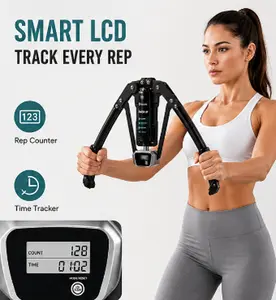 Hydraulic Chest Expander 10-Level Resistance Upper Body Home Exercise Trainer