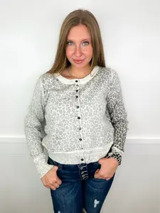 White Birch Tear Up the Town Knit Long Sleeve Cream Sweater Top