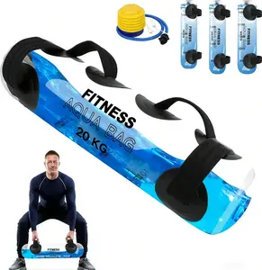 Adjustable Water Weight Bag 5-35kg, Portable Fitness Water Bag for Full Body Workout, Home Gym Equipment with Pump