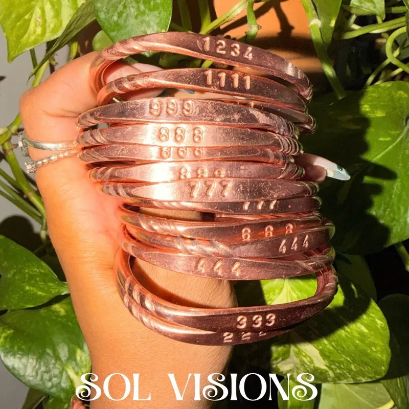 Pure Copper Bracelet ANGEL NUMBERS