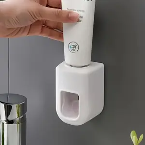Automatic Toothpaste Dispenser, 1 Count Wall Mounted Punch Free Toothpaste Squeezer, Toothpaste Holder, Bathroom Accessories for Home Dormitory Hotel Salon