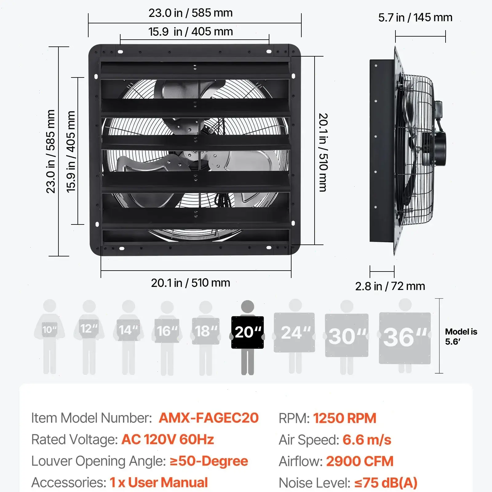 20 inch/4800 CFM With Smart Temperature Control