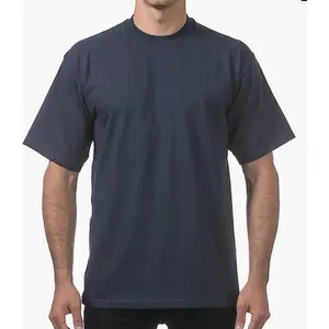 Pro Club Men's Heavyweight short Sleeve T-Shirt Navy Blue