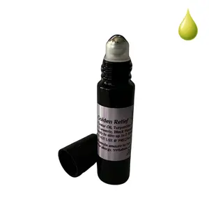 Golden Relief Oil 10ml - Herbal Body Oil for Comfort Balance & Deep Relief with Castor Turpentine Oregano Turmeric & Black Pepper Oils
