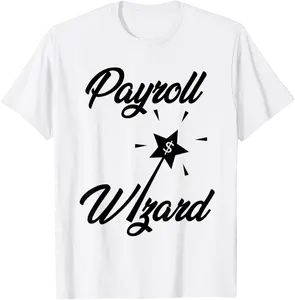 PAYROLL WIZARD Funny Office Professional Money Sign Pay Day T-Shirt - Albertjasso Shop 52B09PPWT1KX