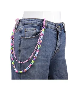 Colorful Star Chain Belt for Women, Y2K Pastel Waist Chain, Cute Party Accessory, Perfect Gift