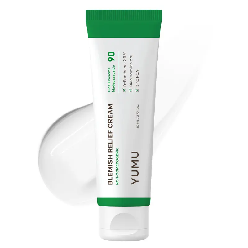 YUMU Cica Exosome Zinc Blemish Relief Cream, Face Moisturizer for