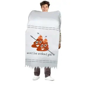 Giant Toilet Paper Roll Inflatable Costume, Funny Costume for Men & Women, Large Roll Of Toilet Tissue Costume, Party Supplies, Clothes