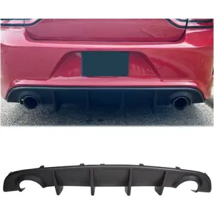 Rear Lip Bumper Diffuser Compatible with 2015-2024 Dodge Charger Scat SRT Pack Daytona ABS Splitter Spoiler Valance Chin Diffuser Body kit Car Accessories Vehicle Parts Replacement