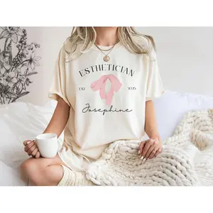 Personalized Esthetician Colors Shirt Custom Skin Therapist Tshirt Gift For Waxer Brow Artist Lash Tech Beauty Professional Shirts