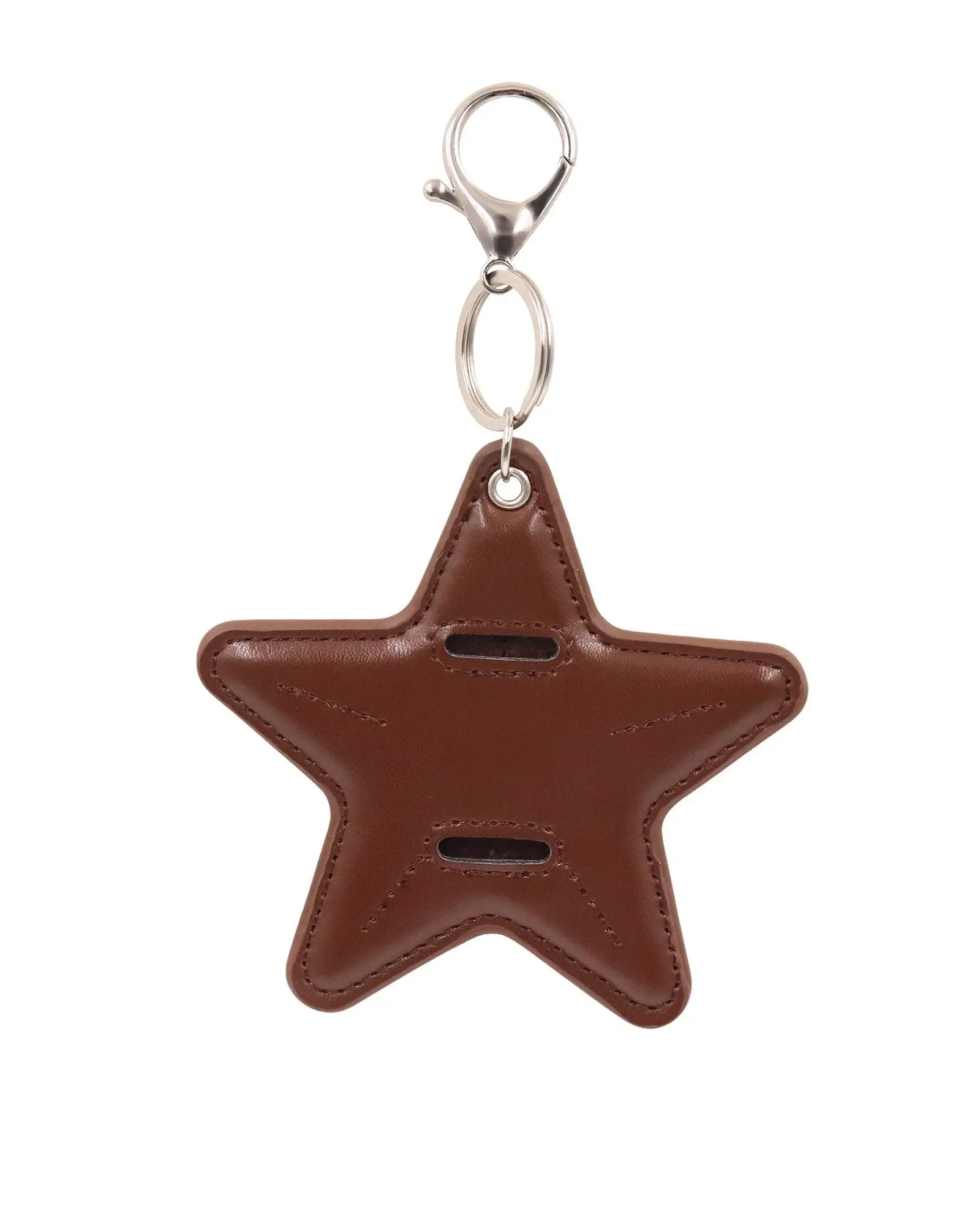 Star Keeper Sunglasses Holder Bag Charm, PU Leather Star Keychain Clip-On Eyeglass Holder for Bag
