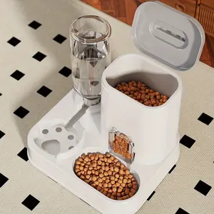 2-In-1 Automatic Pet Feeder, Large Capacity, Ideal for Dogs & Cats, Essential Pet Supplies, Easy Clean Design