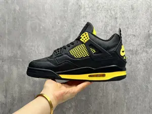 Classic White Leather Upper with Grey Speckled Midsole and Black Support Wings Athletic Casual Sneakers