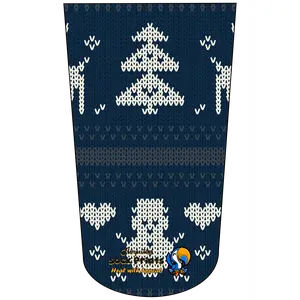 Amputee Sock "Knitted Look Blue Sock Tree V1", Prosthetic Limb Sock, 3ply Stump Sock
