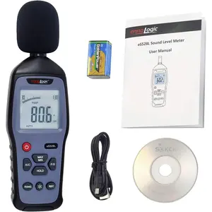 eS528L Meter and Recorder by – Sound Meter and Noise Logger – Max/Min/Hold, 30-130 dBA, Updated Software