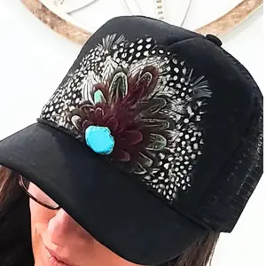 Feather Trucker Hat