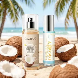 Coconut Milk Spray + Vanilla Coconut Roll-On Oil, Creamy Fruit Scent, Gentle Coconut Salt Scent, Woody Base Note, Perfume Liquid